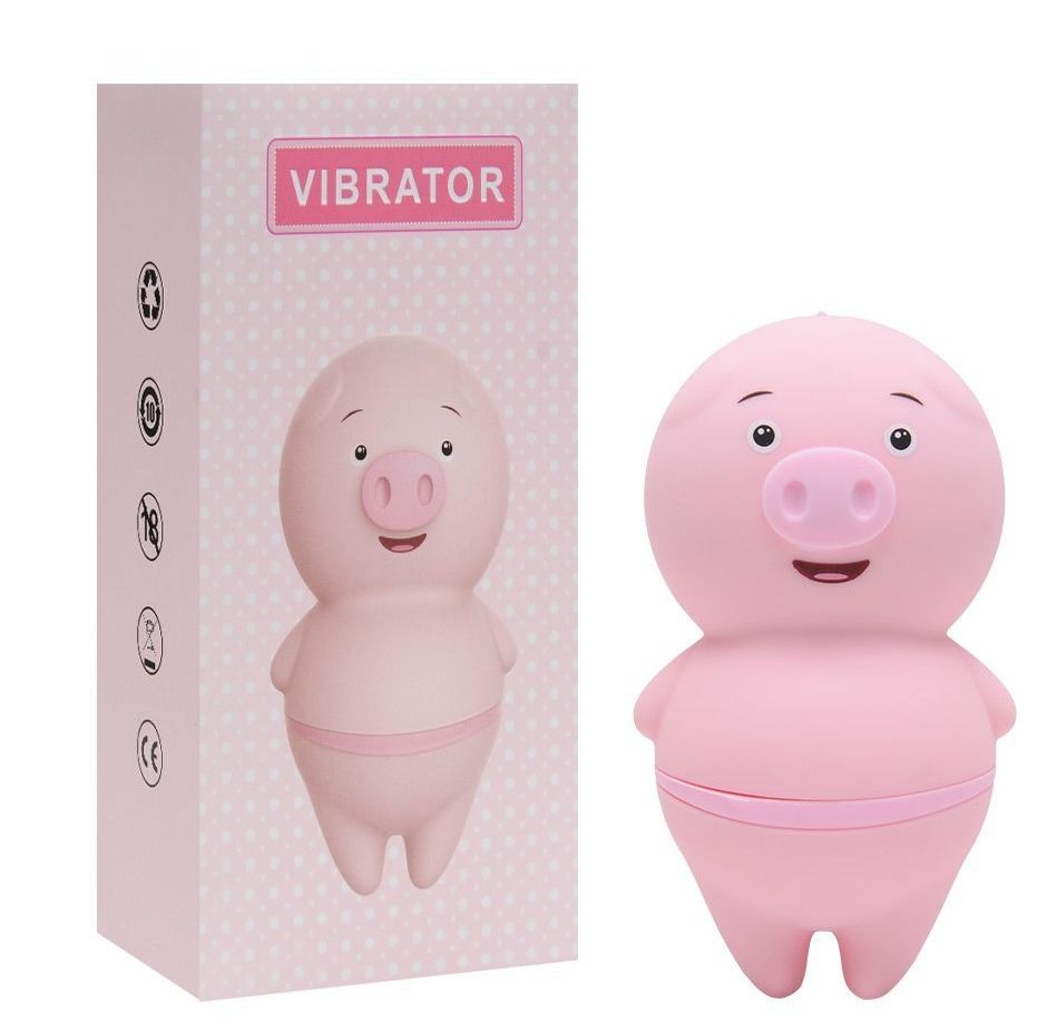 Vibrador porquinho c estimulador de clitóris